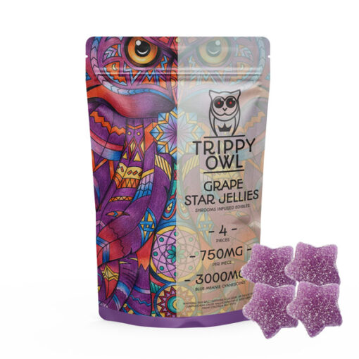 Trippy Owl Sour Grape Stars 3000MG